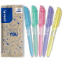 PILOT - 5 FriXion Light Soft - Surligneur Effaçable - Couleurs Pastel | Encre Thermosensible - Notes Propres, Sans Ratures - Ble