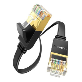 UGREEN Cat 7 Plat Câble Ethernet Réseau RJ45 Haut Débit 10Gbps 600MHz (2M) | Compatible avec Routeur Switch Modem Décodeur TV Bo