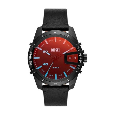 Diesel Caged Watch for Men, Quartz Movement with Silicone, Stainless Steel Or Leather Strap