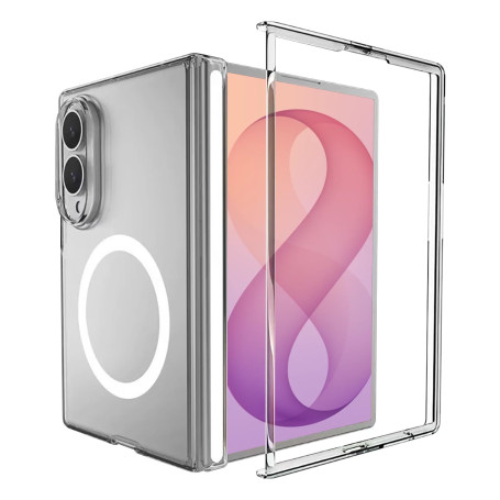 Miimall Coque Transparente pour Samsung Galaxy Z Fold 8, Légère et Fine | [sans Verre][Compatible avec Mag-Safe][Cache-Charnière