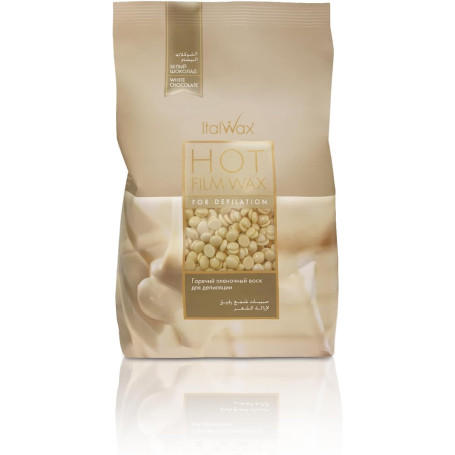 Italwax White Chocolate 500g - Cire pelable pour l’épilation sans bandes | Formule naturelle pour tous les types de peau- Recomm