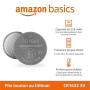 Amazon Basics Lot de 4 piles bouton CR1632 au lithium, 3 V, puissance longue durée, sans mercure