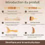 Kit de Massage en bois 6 en 1 pour Drainage Lymphatique & Modelage du Corps | Kit Professionnel de Madérotérapie, avec Rouleau d
