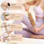 Kit de Massage en bois 6 en 1 pour Drainage Lymphatique & Modelage du Corps | Kit Professionnel de Madérotérapie, avec Rouleau d