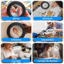 Loupe avec éclairage Et Support, Loupe LED 10x avec Pince, Loupe de Table, 3 Modes de Couleur Et Intensité Lumineuse Réglable, I