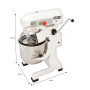 Batteur Mélangeur Planétaire Batteur Pétrin Professionnel de 10L 550W 3 Accessoires Pâtisserie