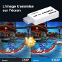 Mcbazel Adaptateur Wii HDMI, Adaptateur Wii vers HDMI Convertisseur Vidéo Full HD 1080P avec Sortie Audio 3,5 mm, Compatible Wii