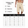 LVCBL Short en Lin pour Homme, Longueur 3/4, Pantalon d'été, pour la Plage, Le Yoga, Le Jogging, Décontracté