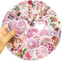 Pack de 100 Autocollants Coquette Vintage Rose Esthétique, Stickers PVC Résistants à l'Eau pour Gourde, Ordinateur Portable, Scr