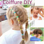 SDXCJY Lot de 1191 élastiques à cheveux, élastiques pour bébés, élastiques à cheveux aux couleurs bonbon et attaches, élastiques