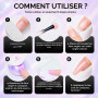 2 x 8ml Colle Faux Ongle 6 en 1, Colle Faux L'ongle Avec Pinceau | Extra Forte Rapide, Longue Durée, für Die Nagelverlängerung u