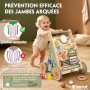 Chariot de Marche Bois pour Bébé, Centre d'Activités Multiples Montessori | Trotteur Bébé Hauteur et Vitesse Réglables, pour Fil