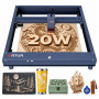 ORTUR H10 Graveur Laser - Puissance de sortie 20W CNC Machine a Graver Laser avec une Pompe à Air de 40L,Découpe Laser pour Bois