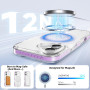 QIWEIQING Coque pour iPhone 12 6.1", Compatible avec MagSafe, Anti-Jaunissement Clair Magnétique Étui de Téléphone Transparent A