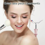 Eyeliner Magnétique Liquide Imperméable Séchage Rapide, Noir, Style 2 Cadeaux pour Dames