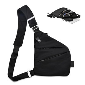 YAOZUP Sac de Voyage Antivol, Sacoche Antivol, Anti Theft Travel Bag, Sac à Bandoulière Antivol, Poche Poitrine Multi-poches pou