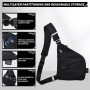 YAOZUP Sac de Voyage Antivol, Sacoche Antivol, Anti Theft Travel Bag, Sac à Bandoulière Antivol, Poche Poitrine Multi-poches pou