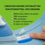 DYMO LetraTag LT-100H Étiqueteuse Portable et 3 Rubans, 12 mm, Bleu | Kit de Marquage, Imprimante Portable, Impression Thermique