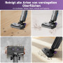 Vozascly H15 Aspirateur Laveur sans Fil, Aspirateur Balai Silencieux 65dB avec Auto-Propulsion, 45 Min d’Autonomie, Nettoyage de