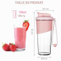 ACWOO Shaker Protéiné de 700ml, Shaker à protéines avec Mixing Balle, Bouteille shaker de protéines pour Boisson Protéinée, Comp
