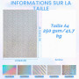 Papier Cartonné Miroir à Motifs Mixte Argent A4 25 Feuilles 250g/m²/92lb | Uncle Paul 5 Motifs Papier Réfléchissant Métallisé po