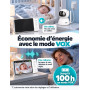 BURNNOVE Babyphone Camera sans WiFi pour Bébé, Écran IPS 5 Pouces | Vision nocturne, caméra motorisée 355°/90°, mode VOX, zoom n