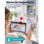 BURNNOVE Babyphone Camera sans WiFi pour Bébé, Écran IPS 5 Pouces | Vision nocturne, caméra motorisée 355°/90°, mode VOX, zoom n