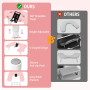Repose Main Manucure, Repose Main Ongle avec Support pour Téléphone Portable, Repose Main Hauteur Réglable en Forme de U, Cuir P