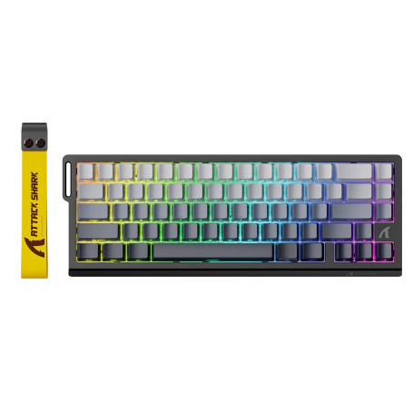 ATTACK SHARK X68 HE Clavier 8000Hz Rapid Trigger, Clavier Gamer Filaire RGB 60% avec Précision RT de 0,01 mm avec Interrupteur M