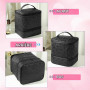 HA BIN Sac de Rangement Vernis à Ongles Portable pour 30 Flacons et Sécheuse Organisateur Double Couche Imperméable, Sac de Voya