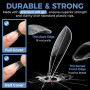 UNA GELLA Capsule Americaine Ongle Stiletto Moyenne, 216 Pièces 12 Tailles Capsules Ongles Amande Extrémités Full Cover pour Ext