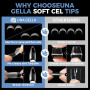 UNA GELLA Capsule Americaine Ongle Stiletto Moyenne, 216 Pièces 12 Tailles Capsules Ongles Amande Extrémités Full Cover pour Ext
