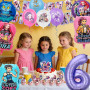 Hunt Lot de 48 décorations d'anniversaire Hunt Merch avec bannière Happy Birthday, ballons en forme de lettre et décoration de g