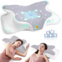 Oreiller Ergonomique Cervical,Oreiller Memoire Forme Papillon Rafraîchissant,Convient dormeurs côté, Dos, Ventre, Housse Amovibl