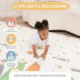 SUPERBE BEBE Tapis D'éveil Bébé Enfant Pliable Epais Réversible 150x180x1cm XXL - Tapis De Jeu De Sol et De Motricité En Mousse