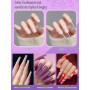 Kalolary 550P Transparentes Capsules Ongles Extra Longues Coffin Ballerine | Capsules Demi-Couverture pour Extension d’Ongles, T