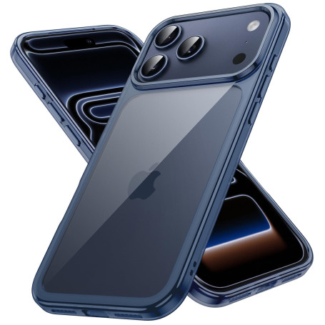 JETech Coque pour iPhone 17 Pro Max, Bleu Intense | Anti-Jaunissement, Antichoc, Dos PC Rigide Résistant aux Rayures, Étui Houss