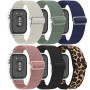 Lot de 6 bracelets de rechange élastiques en nylon pour Huawei Watch Fit 3, en tissu extensible, réglable et respirant