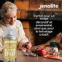 JENOLITE Lot de 2 laques transparentes pailletées argentées et dorées | 2 x 400 ml | Parfait pour ajouter de l'éclat aux cadres,
