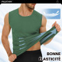 Falechay Lot de 3 Débardeur Homme 100% Coton Maillot Corps Marcel Debardeur | Sport Musculation,Respirant,Sans étiquette,Coupe c