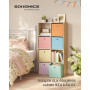 SONGMICS Boîte de Rangement, Lot de 6, Coffre Pliable, 30 x 30 x 30 cm | Panier, Bac, en Tissu, Inodore, pour Étagère Cubique, p