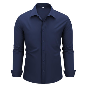 Autsel Chemise Homme Manche Longue Slim Fit Chemise Élégante Casual Chic | Coupe Regular, Bureau, Travail, Mariage, Tenue, Respi