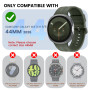 Neitra 4 Pièces PC Coque pour Samsung Galaxy Watch 9 8 44mm Protection | Coques avec Protecteur D'écran en Verre Trempé, étui de