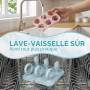 JRISBO Moule à Glace pour Bébé, 6X 17ML Mini Moule Crème Glacée en Silicone sans BPA avec Bâtonnets de Dentition pour Enfant, Pe
