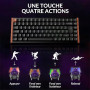Keychron K2 HE Clavier sans Fil 2,4 GHz, 75% Clavier Gamer AZERTY Français, RGB, Hot-Swap, QMK/Via, Interrupteurs Magnétique Gat