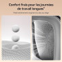 SIHOO B100 Chaise de Bureau Toute Maille, Support Lombaire Adaptatif, Gris | Appui-Tête Large Réglable, Accoudoirs Rabattables,