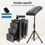 BRRIDE Mallette de maquillage trolley mallette de tatouage avec support pour accoudoirs, mallette de maquillage avec 3 tiroirs e