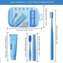 Vonmerie Kit Brosse à Dents Voyage | Brosse à Dents à Poils Spirale et Dentifrice 20g | Compact 11x7x2.8cm | Pour Voyage, Pro et