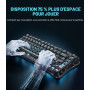 GravaStar Mercury V75 Lite Clavier Gaming Hall Effect,Polling Rate 8K | Dominez chaque duel FPS avec la technologie Hall, le Rap