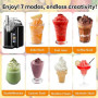 Machine à Granité Slush Machine 2L Machine à Slush,7-in-1 machine a granite | machine a granita avec écran LED,Machine à glace P